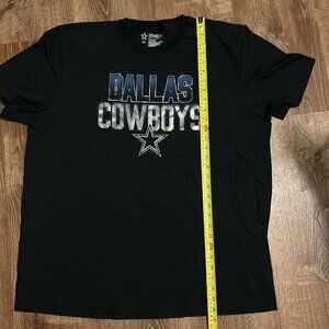 Dallas Cowboys Authentic Men's Black Metalic Short Sleeve T Shirt ￼2X